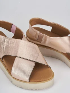 Sale Sandali zeppa 4 cm pelle Donna Sandali Zeppa