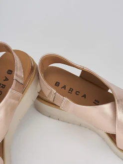 Sale Sandali zeppa 4 cm pelle Donna Sandali Zeppa