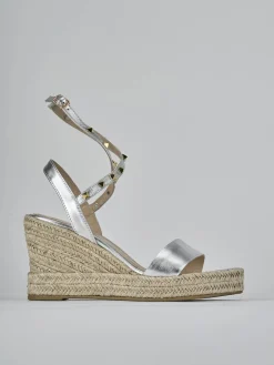 Hot Sandali zeppa tacco 11cm laminato Donna Sandali Zeppa