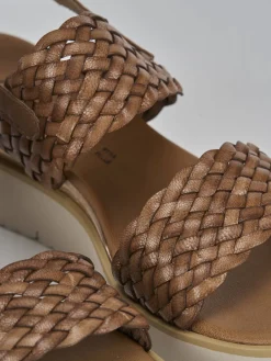 Hot Sandali zeppa tacco 3cm pelle Donna Sandali Zeppa