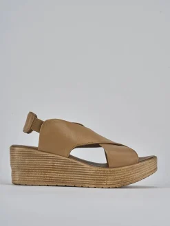 Online Sandali zeppa tacco 6cm pelle Donna Sandali Zeppa