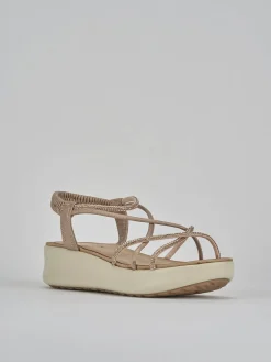 Best Sandali zeppa tacco 4cm pelle Donna Sandali Zeppa