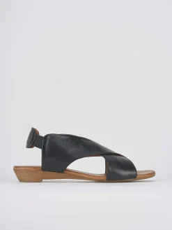 Sale Sandali zeppa tacco 3cm pelle Donna Sandali Zeppa