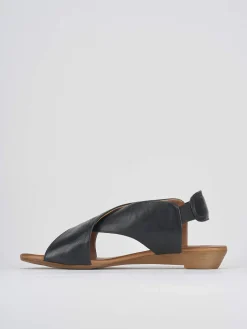 Sale Sandali zeppa tacco 3cm pelle Donna Sandali Zeppa