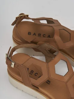 Discount Sandali zeppa tacco 3cm pelle Donna Sandali Zeppa