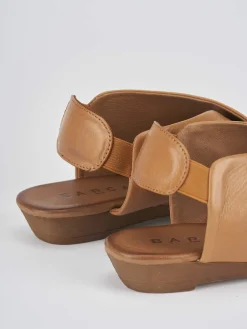 Sandali zeppa tacco 3cm pelle Donna Sandali Zeppa