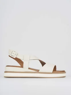 Online Sandali zeppa tacco 4cm pelle Donna Sandali Zeppa