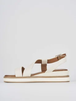 Online Sandali zeppa tacco 4cm pelle Donna Sandali Zeppa