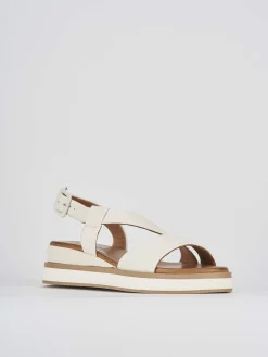 Online Sandali zeppa tacco 4cm pelle Donna Sandali Zeppa