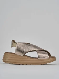 Best Sandali zeppa tacco 5cm pelle Donna Sandali Zeppa