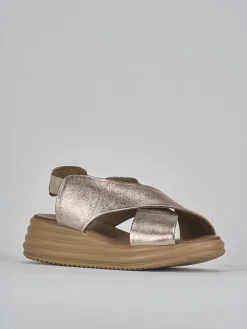 Best Sandali zeppa tacco 5cm pelle Donna Sandali Zeppa