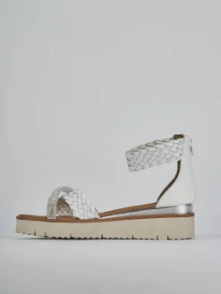 Sandali zeppa tacco 2cm pelle Donna Sandali Zeppa