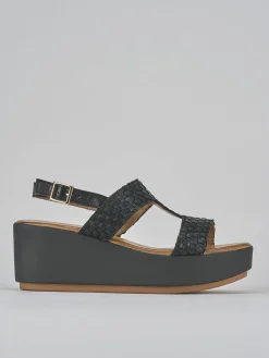 Online Sandali zeppa tacco 7cm pelle Donna Sandali Zeppa