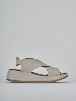 Clearance Sandali zeppa tacco 6cm pelle Donna Sandali Zeppa