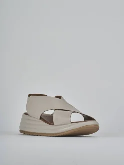 Clearance Sandali zeppa tacco 6cm pelle Donna Sandali Zeppa