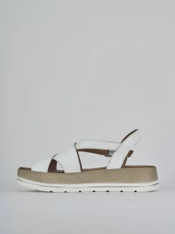 Discount Sandali zeppa tacco 5cm pelle Donna Sandali Zeppa