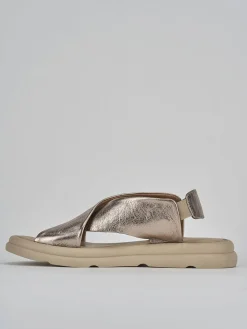 Online Sandali zeppa tacco 3cm pelle Donna Sandali Zeppa