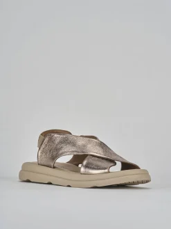 Online Sandali zeppa tacco 3cm pelle Donna Sandali Zeppa