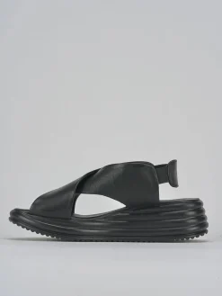 Clearance Sandali zeppa tacco 5cm pelle Donna Sandali Zeppa