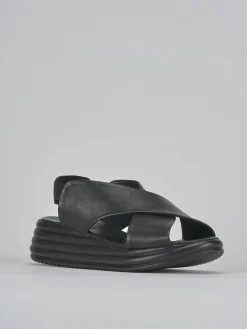 Clearance Sandali zeppa tacco 5cm pelle Donna Sandali Zeppa