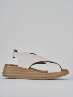 Hot Sandali zeppa tacco 5cm pelle Donna Sandali Zeppa