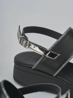 Outlet Sandali zeppa tacco 3cm pelle Donna Sandali Zeppa