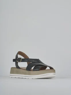 Best Sandali zeppa tacco 5cm pelle Donna Sandali Zeppa