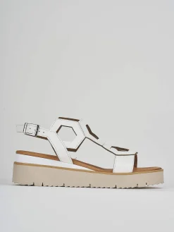 Sandali zeppa tacco 3cm pelle Donna Sandali Zeppa