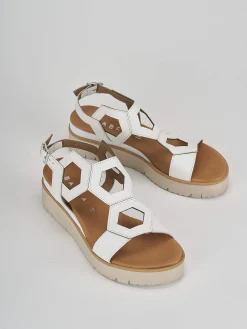 Sandali zeppa tacco 3cm pelle Donna Sandali Zeppa