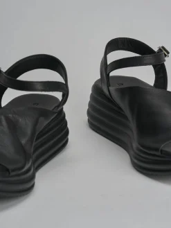 Outlet Sandali zeppa tacco 6cm pelle Donna Sandali Zeppa