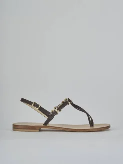 Clearance Sandalo infradito tacco 1 cm testa camoscio Donna Sandali Tacco Basso