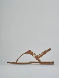 Hot Sandalo infradito tacco 1 cm pelle Donna Sandali Tacco Basso