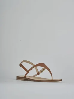 Hot Sandalo infradito tacco 1 cm pelle Donna Sandali Tacco Basso