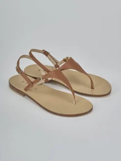 Hot Sandalo infradito tacco 1 cm pelle Donna Sandali Tacco Basso