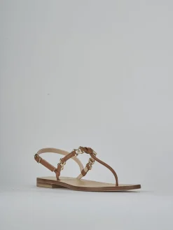 Sale Sandalo infradito tacco 1 cm pelle Donna Sandali Tacco Basso