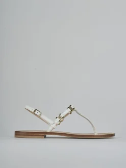 New Sandalo infradito tacco 1 cm pelle Donna Sandali Tacco Basso