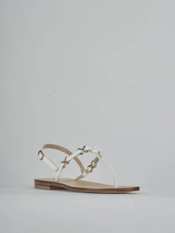 New Sandalo infradito tacco 1 cm pelle Donna Sandali Tacco Basso