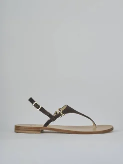 Outlet Sandalo infradito tacco 1 cm testa camoscio Donna Sandali Tacco Basso