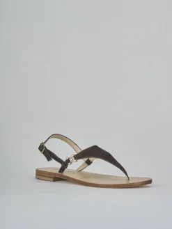 Outlet Sandalo infradito tacco 1 cm testa camoscio Donna Sandali Tacco Basso