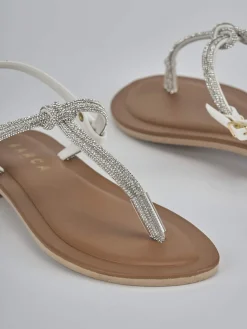 Discount Sandalo infradito tacco 1 cm pelle Donna Sandali Tacco Basso