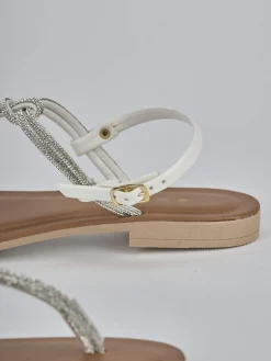 Discount Sandalo infradito tacco 1 cm pelle Donna Sandali Tacco Basso