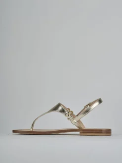 New Sandalo infradito tacco 1 cm laminato Donna Sandali Tacco Basso