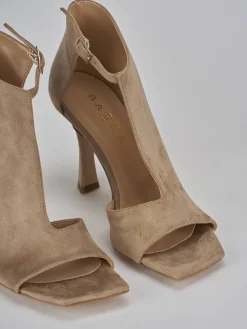 Clearance Sandalo tacco 8 cm camoscio Donna Sandali Tacco Alto