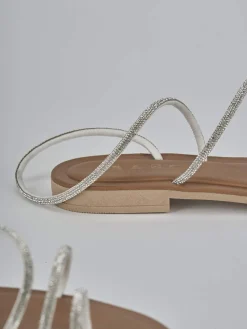 Hot Sandalo tacco 1 cm pelle Donna Sandali Tacco Basso