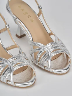 Sandalo tacco 7 cm pelle Donna Sandali Tacco Alto