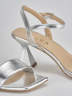 Discount Sandalo tacco 7 cm pelle Donna Sandali Tacco Alto