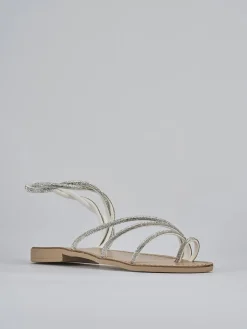 Discount Sandalo tacco 1 cm pelle Donna Sandali Tacco Basso