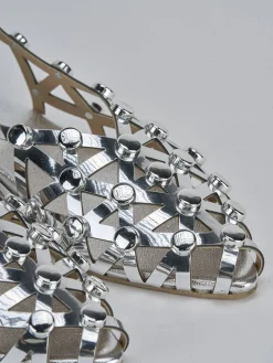 Discount Sandalo tacco 2 cm pelle Donna Sandali Tacco Basso