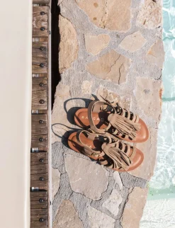 Outlet Sandalo tacco 1 cm camoscio Donna Sandali Tacco Basso