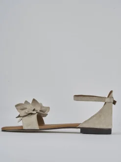 New Sandalo tacco 1 cm camoscio Donna Sandali Tacco Basso